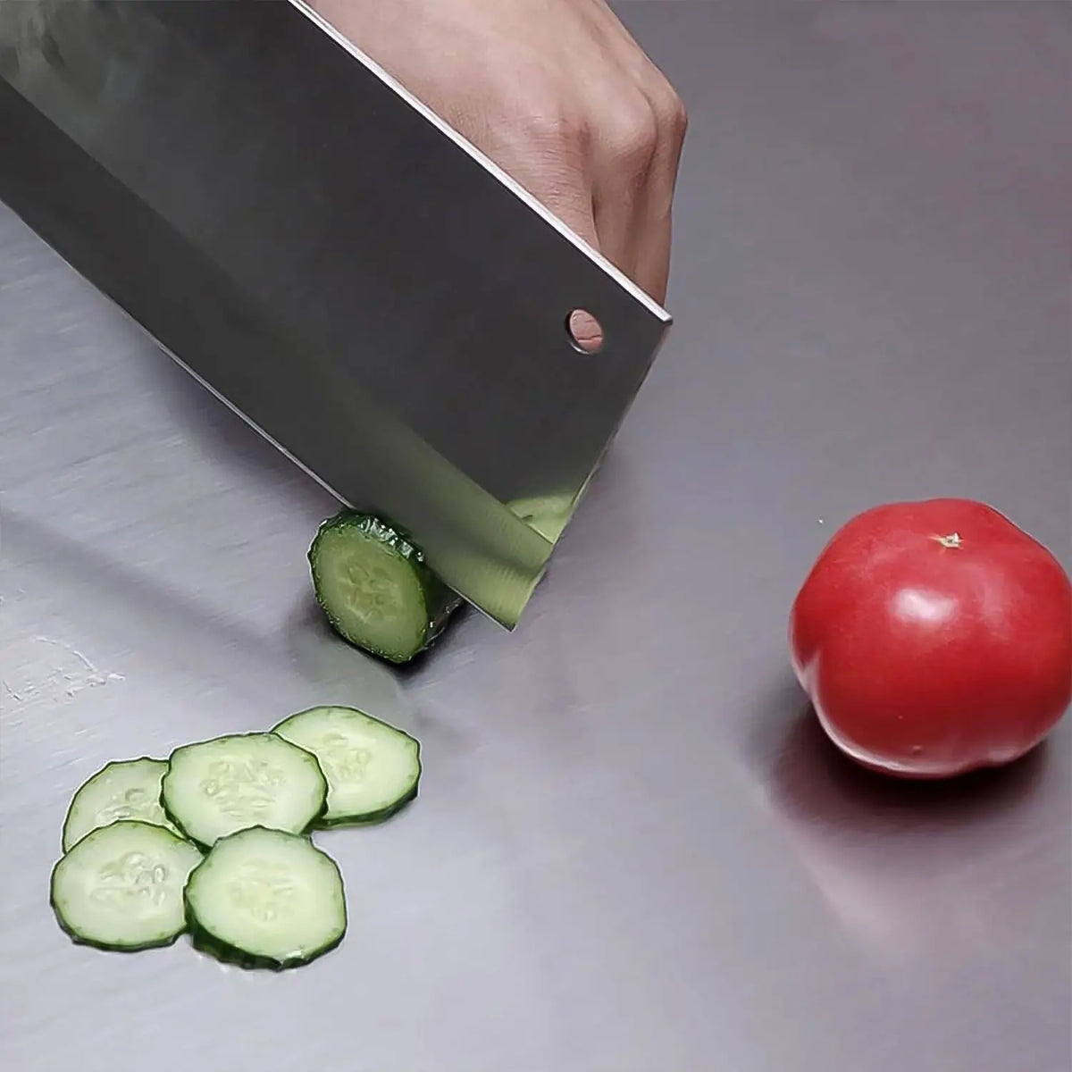 Premium Stainless Steel Anti-bacterial Chopping Board For Kitchen (1 Pc) HP DD