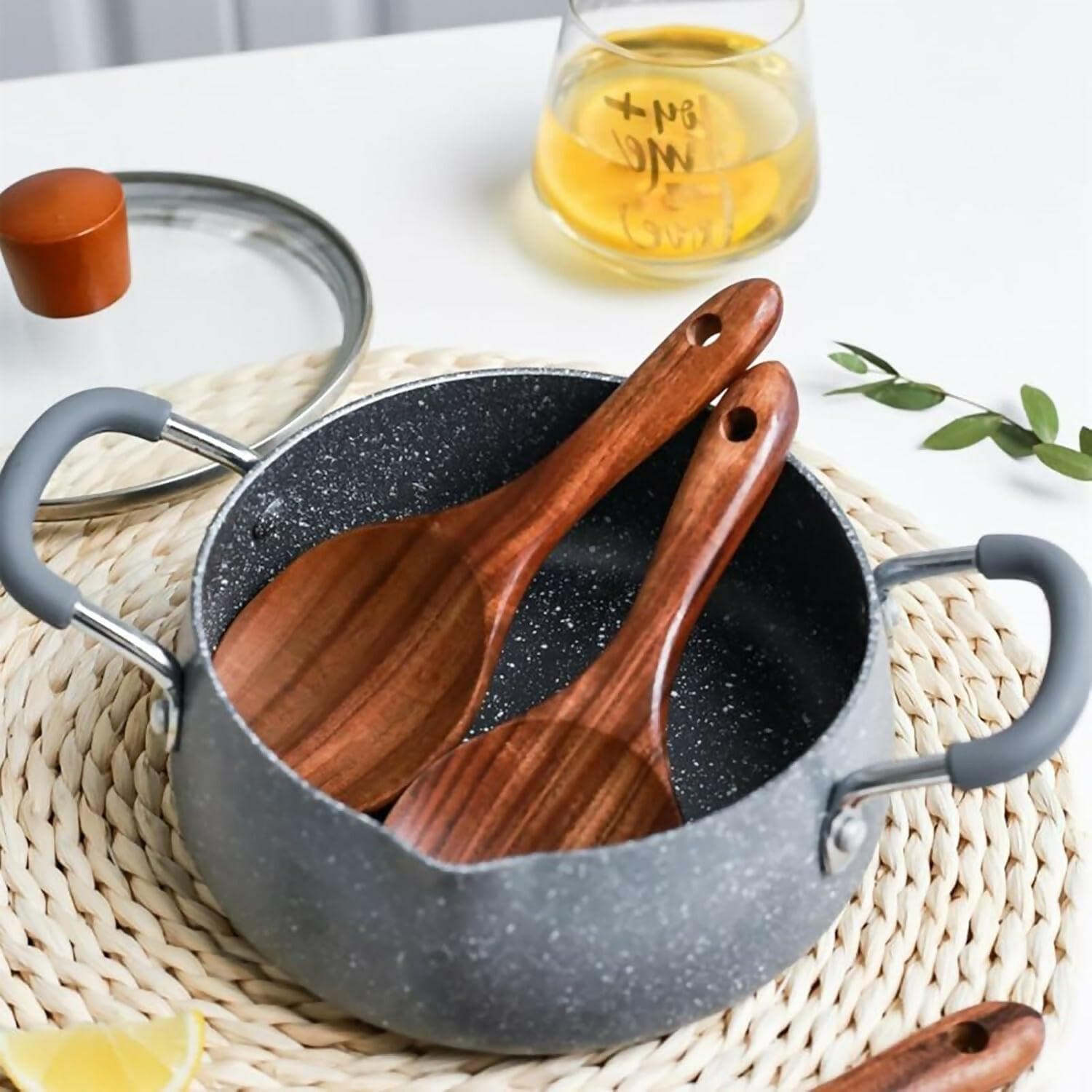 Wooden Rice Serving Spoon (Single Piece) - HalfPe