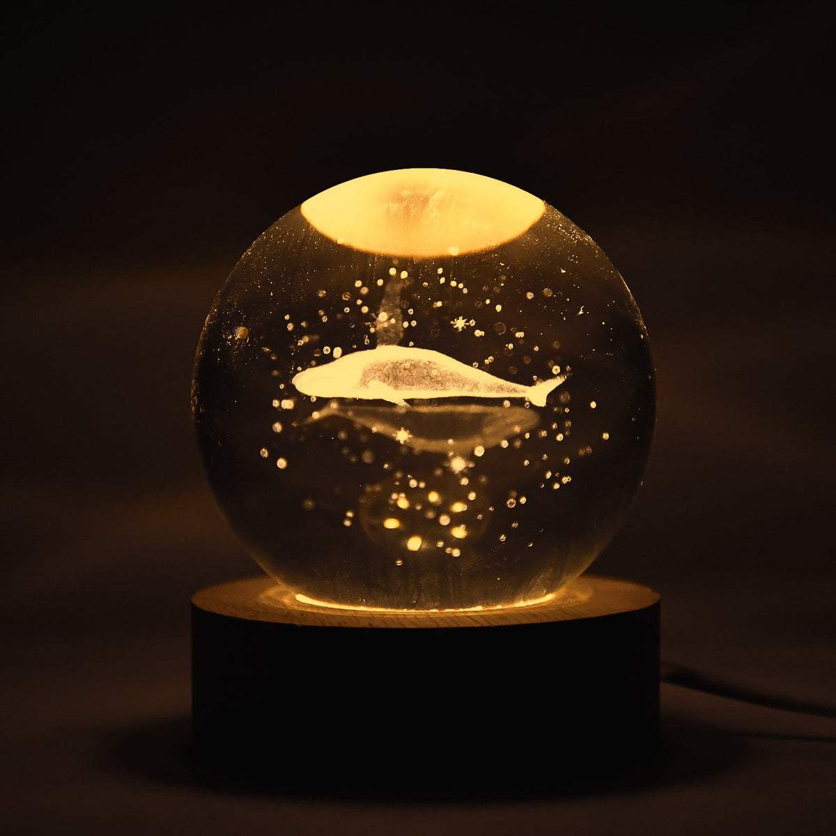 Fish 3d Crystal Ball Lamps With Base (1 Pc) HP DD