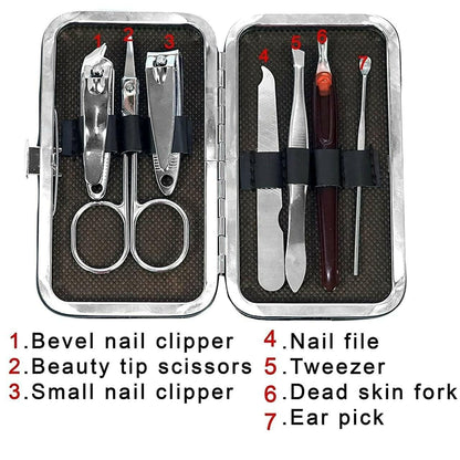 Professional Stainless Steel 7 in 1 Pedicure Kit - HalfPe