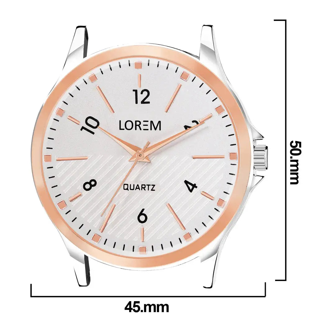 LOREM Silver Stylish Dial Analog Watch For Men LR94 LOREM