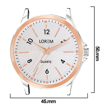 LOREM Silver Stylish Dial Analog Watch For Men LR94