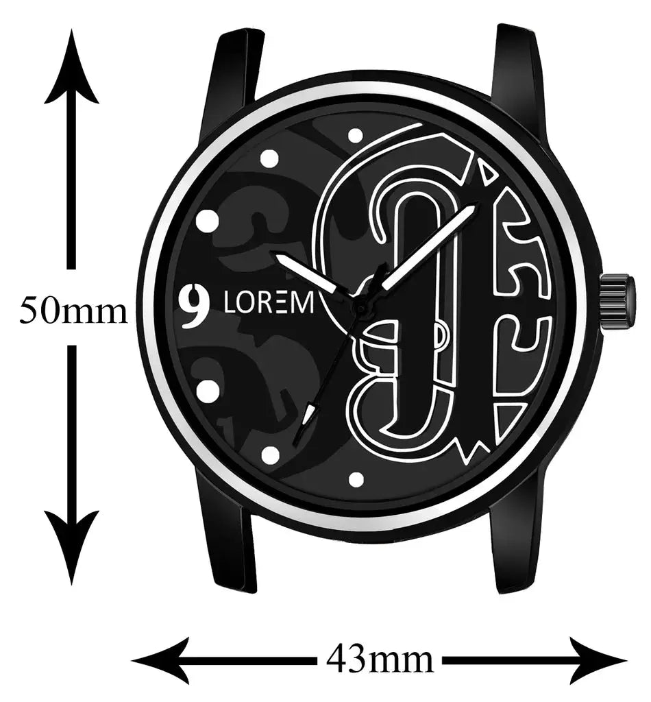LOREM Black Professional Look Analog Watch For Men LR70 LOREM