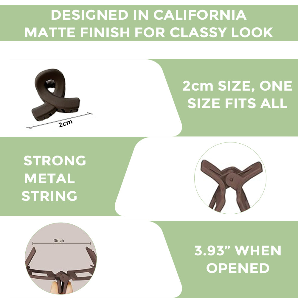 Prolume T SHape Hair Clutchers Clips For Hair Accessories For Women Girl Hair Clutchers Stylish & Durable (5pcs)