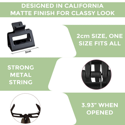 Prolume Rectangle Shape Hair Clutchers Clips For Hair Accessories For Women Girl Hair Clutchers Stylish & Durable (pack of 5)