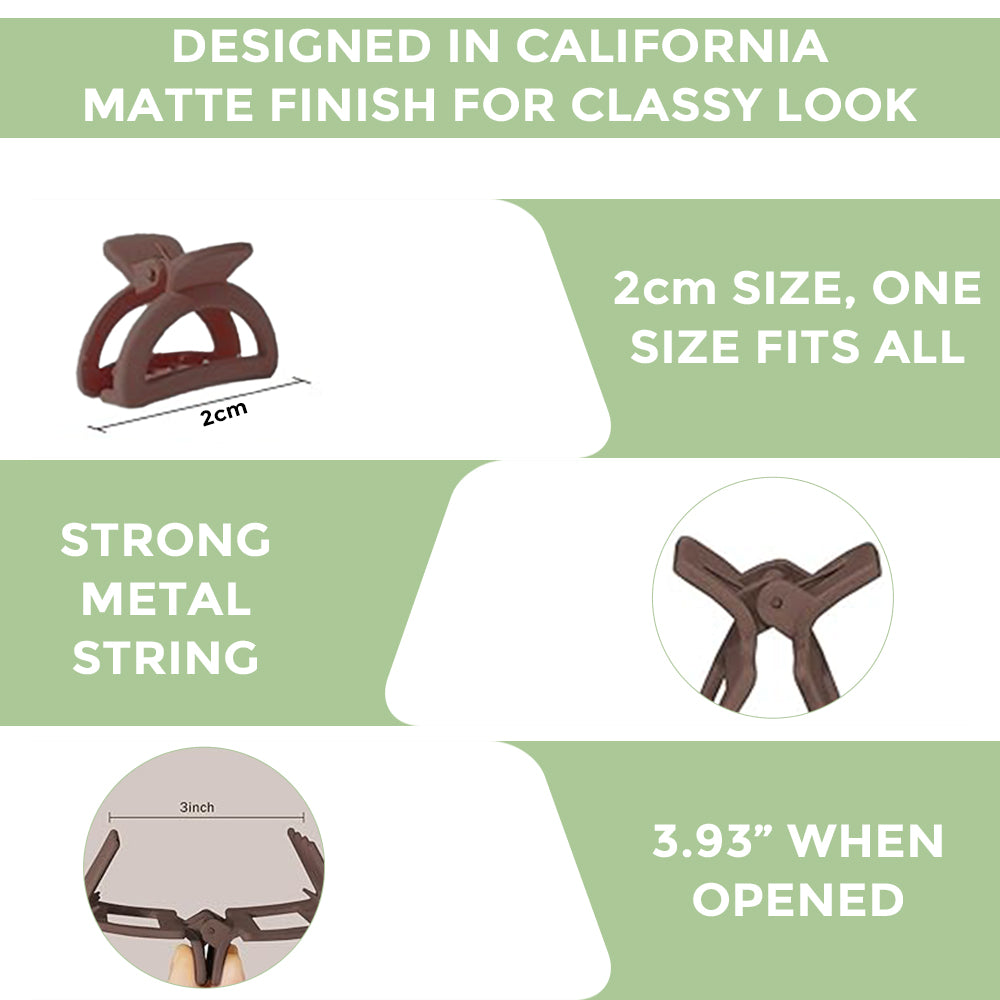 Prolume D Shape Hair Clutchers Clips For Hair Accessories For Women Girl Hair Clutchers Stylish & Durable (pack of 5)