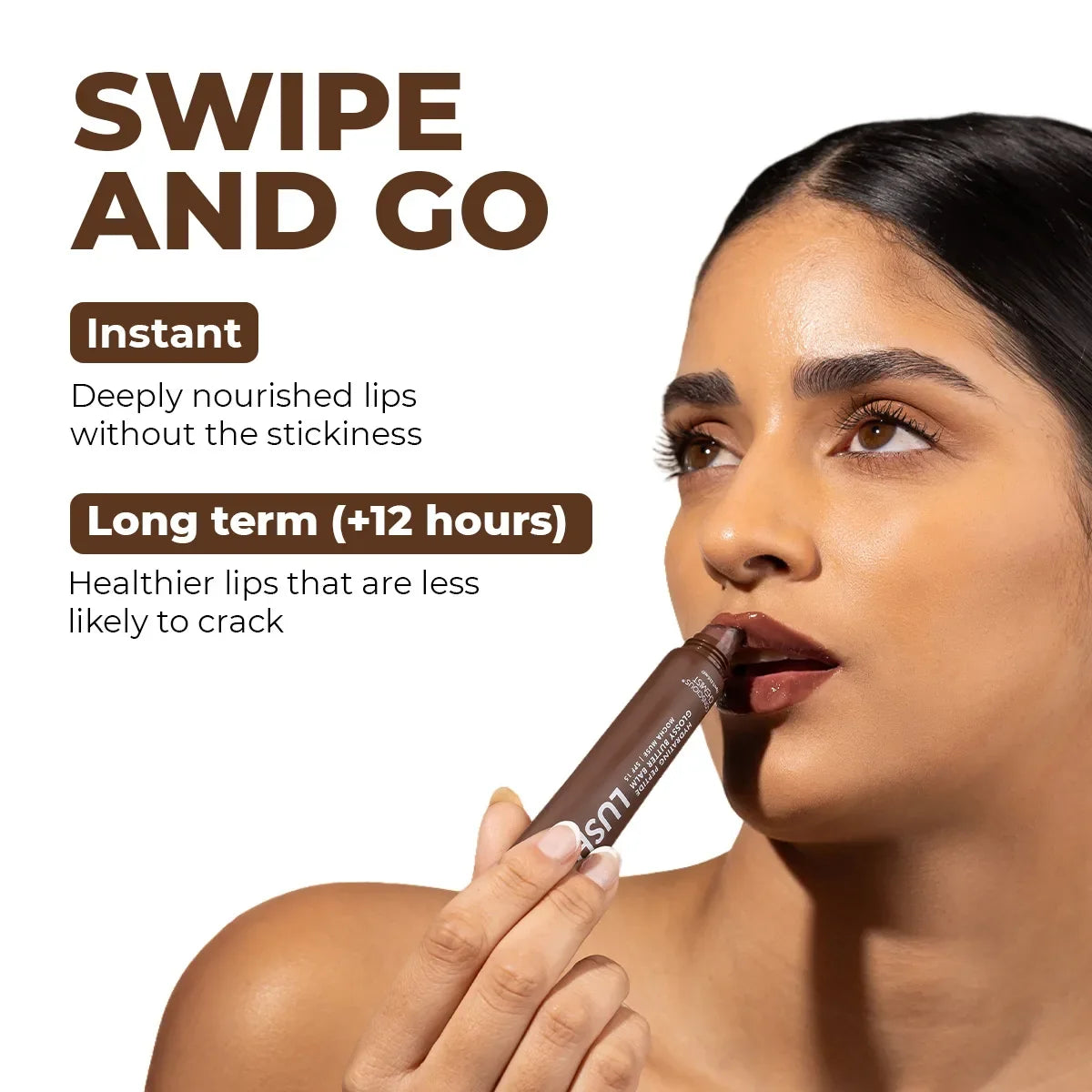 Glossy Peptide Lip Balm | Mocha Muse | Hydrates & Plumps | Lush Lips