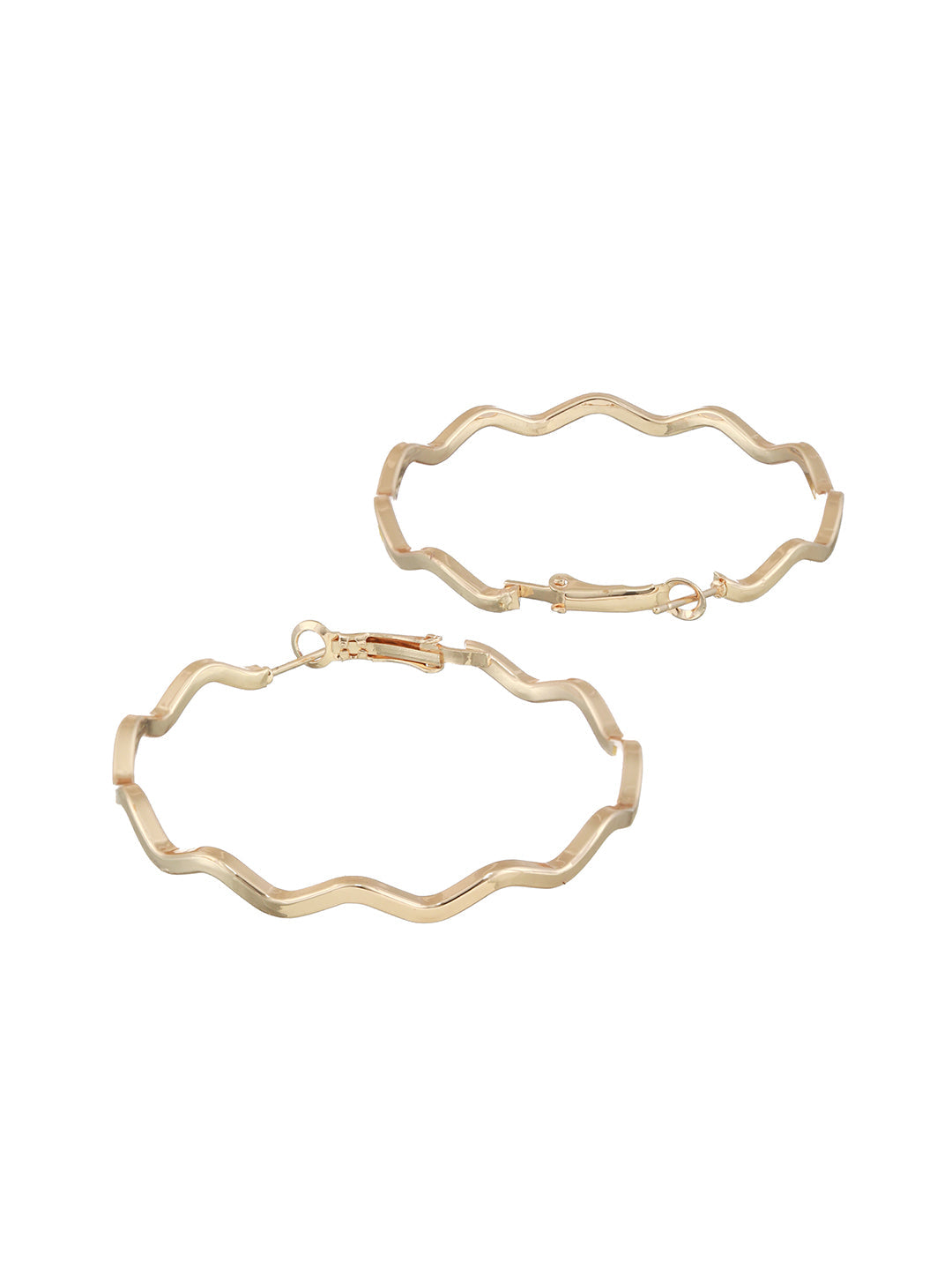 Gold-Plated Circular Hoop Earrings