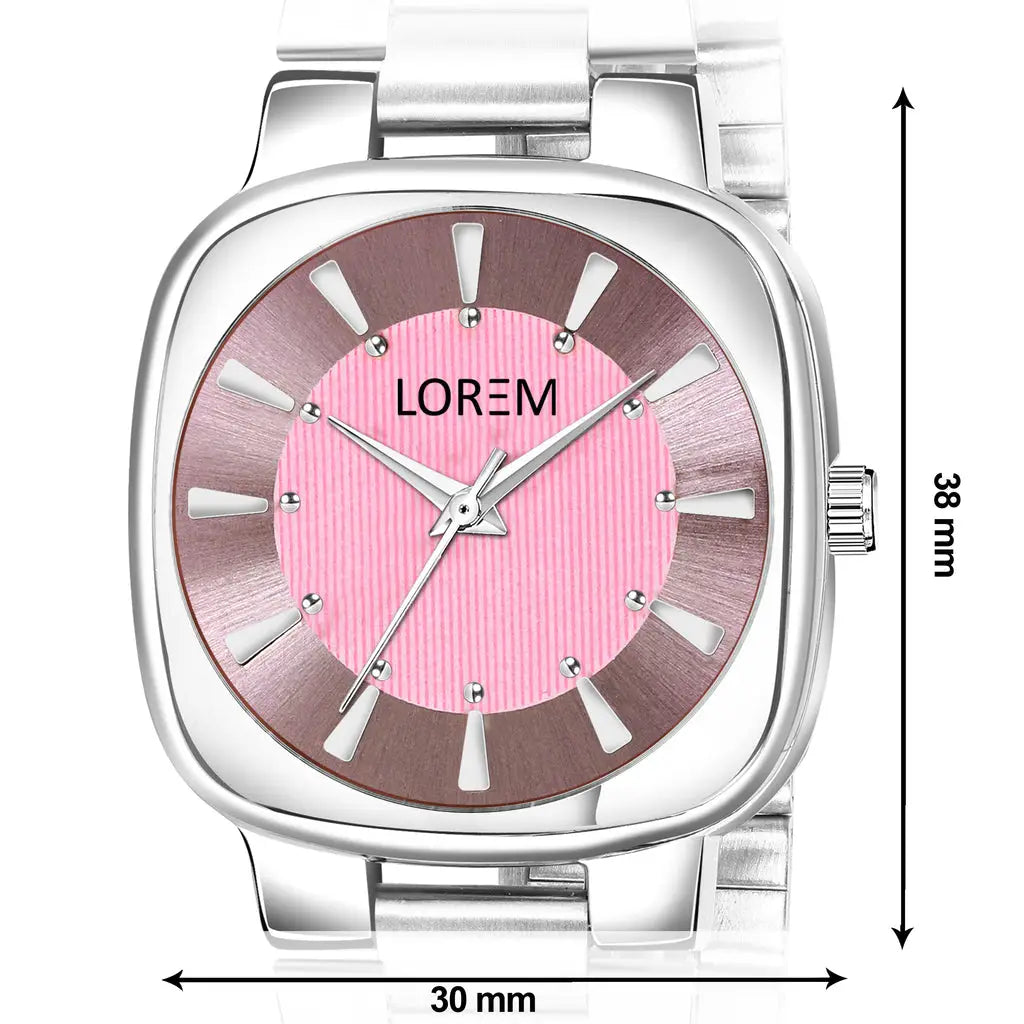 LOREM Pink Professional Analog Watch For Women LR301 LOREM