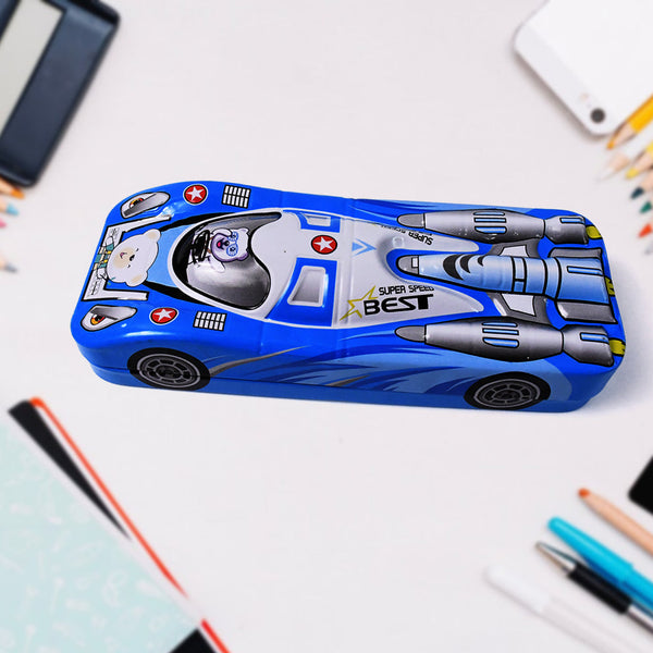 Car-Shaped Metal Pencil Box for Kids – Fun Stationery Gift for School & Birthdays (1 Pc)