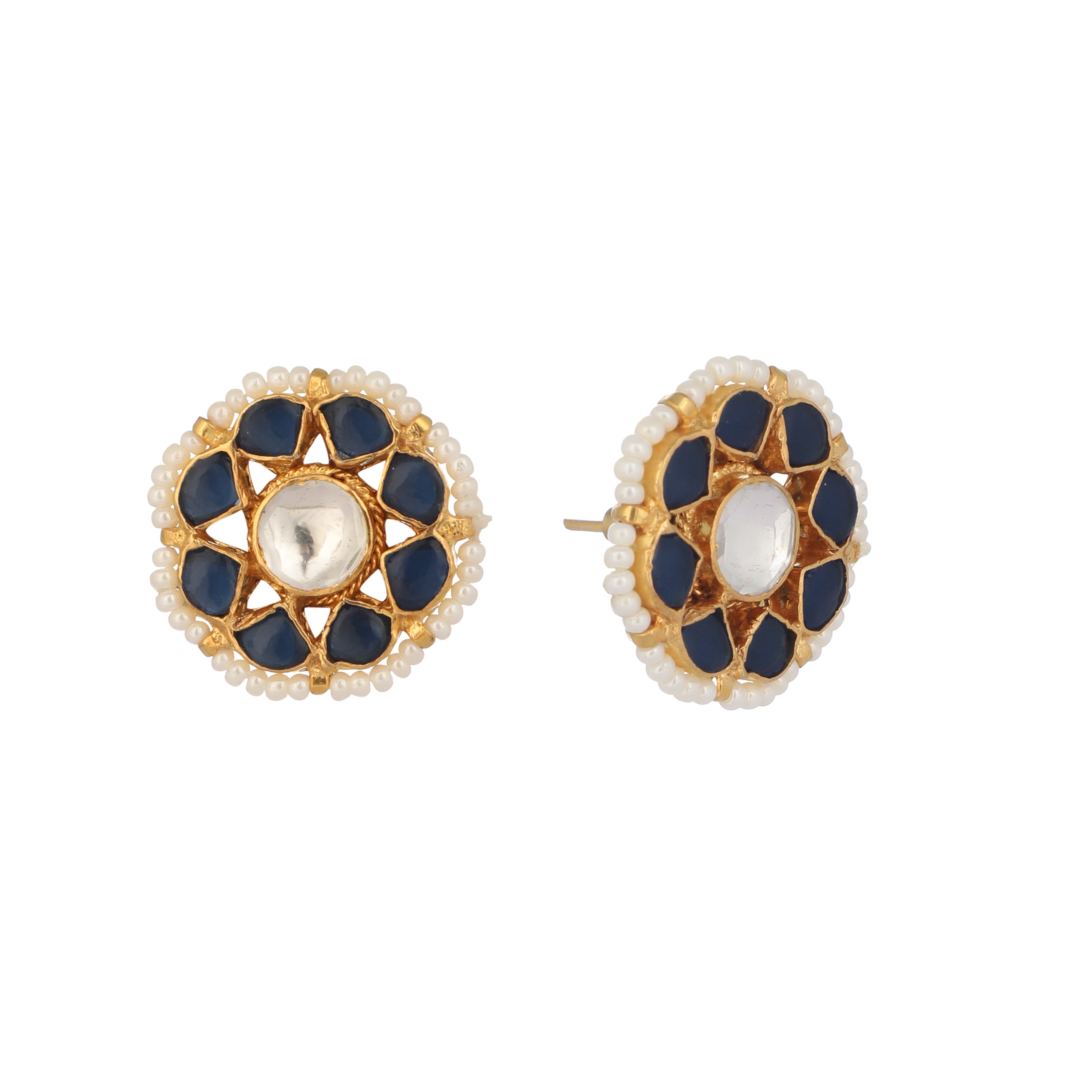 22K Gold Plated Noor Pearl Stud Earrings