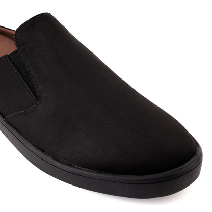 Nest Mules Vegan Suede Black Men Slip-ons Planet Paaduks