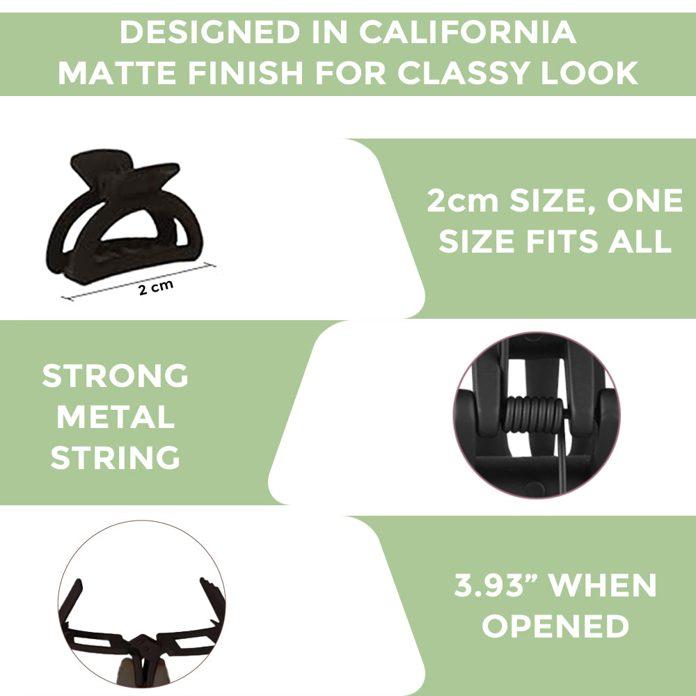 Prolume Black Hair Clutchers Clips For Hair Accessories For Women Girl Hair Clutchers Stylish & Durable In Different Shape