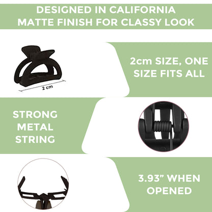 Prolume Black Hair Clutchers Clips For Hair Accessories For Women Girl Hair Clutchers Stylish & Durable In Different Shape