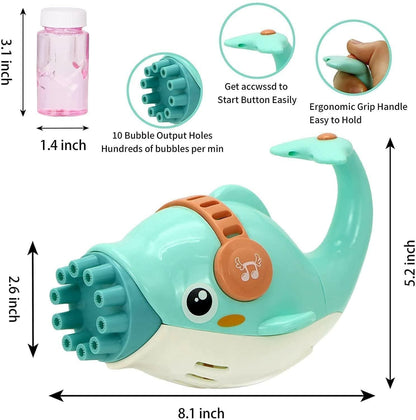 Fish Faced Electric Bubble Gun for Toddler - HalfPe