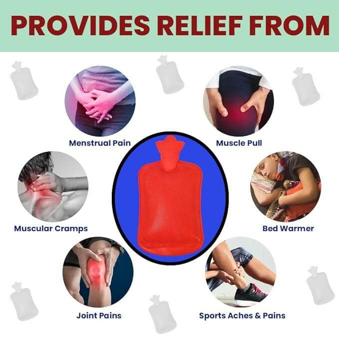 Hot Water Back Pain Relief Heat Pouch (Red) - HalfPe