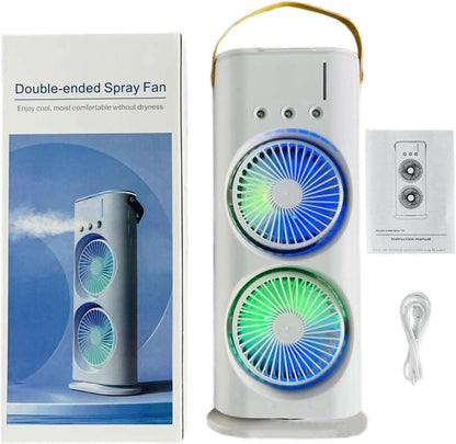 Portable Double-Ended Personal Small Evaporative Air Cooling Spray Fan - HalfPe