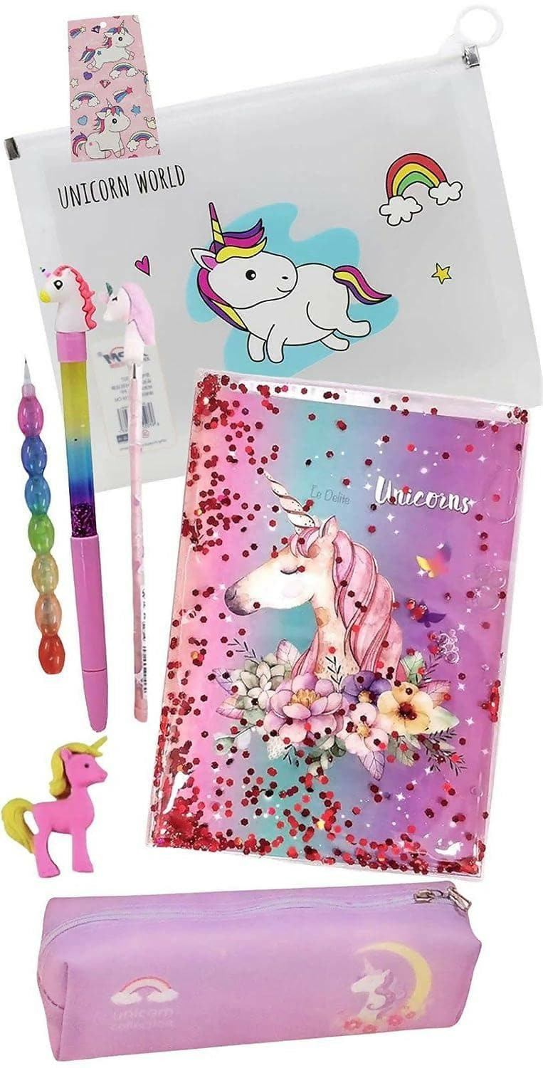 Unicorn Water Diary Combo (Pack Of 8) - HalfPe