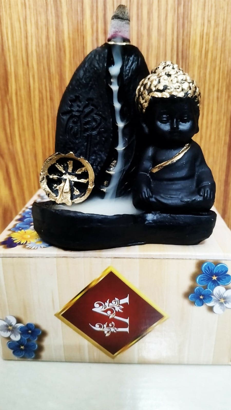 Monk Buddha Smoke Backflow Decorative Showpiece