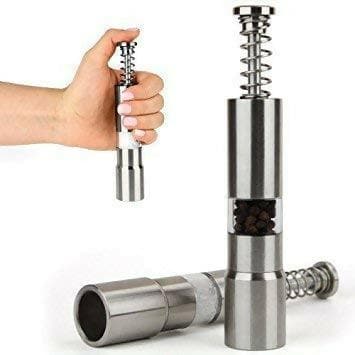 Kitchen Mini Pepper Crusher Stainless Steel Hand Thumb Press - HalfPe