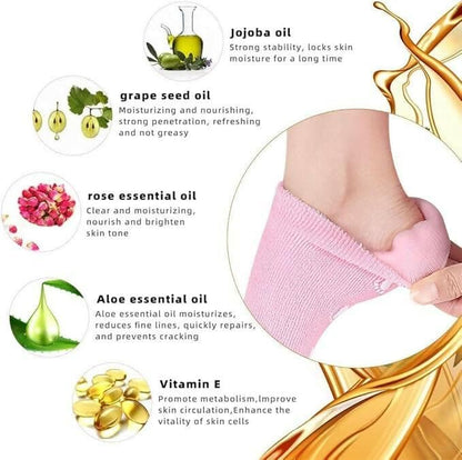 Silicone Gel Socks For Women&Men Gel Socks For Dry Cracked Feet Crack Heel Repair Socks Foot Moisturizer Spa Gel - HalfPe