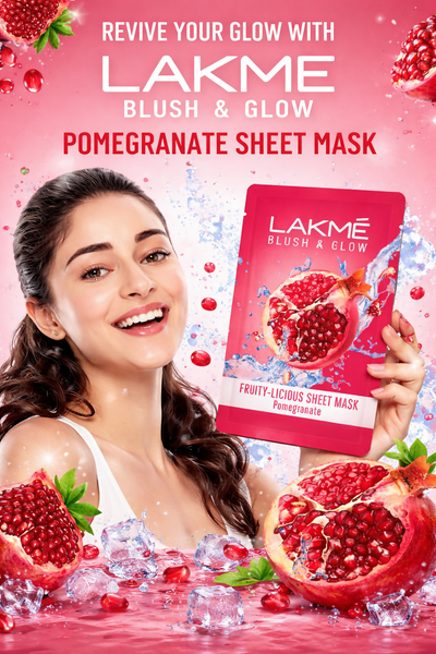 LAKME Blush & Glow FRUITY-LICIOUS SHEET MASK (Pack of 2) HalfPe - FW -TPT