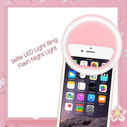Battery Selfie Ring Light for Phone – 3 Brightness Levels