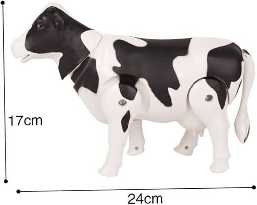 Battery Operated Walking Milk Cow Toy with Light and Sound – Fun for Kids