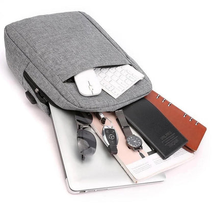 Laptop Bag With Adjustable Shoulder Strap  Storage Pockets Lightweight Water-resistant Travel-friendly Bag Office Bag  School Bag  College Bag  Business Bag