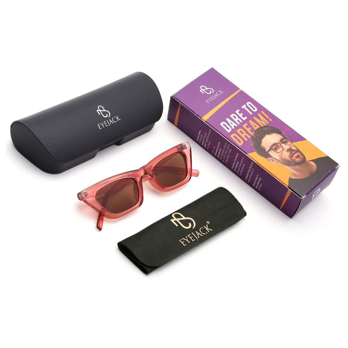 Eyejack Wine Cateye Sunglasses for Men and Women - detail view