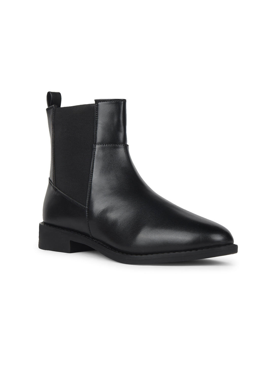 Bata Women Black Casual Ankle Length Wedge Heel Boots - Black - View 1