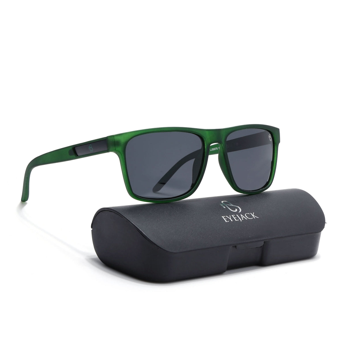 Eyejack Dark Green Wayfarer Sunglasses for Men and Women - view 8