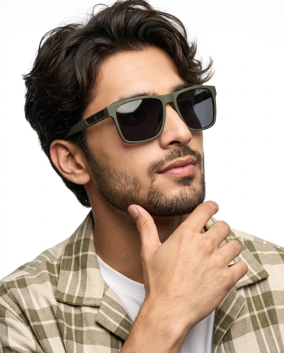 Eyejack Olive Wayfarer Sunglasses for Men and Women - Style 1285 - view 1