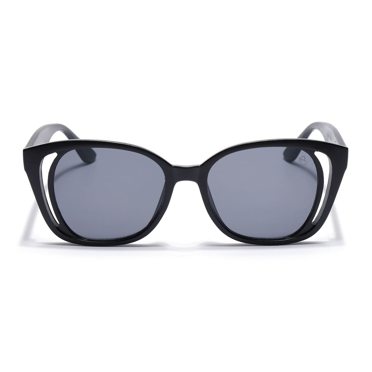 Eyejack Matte Black Round Sunglasses for Men and Women - view 2