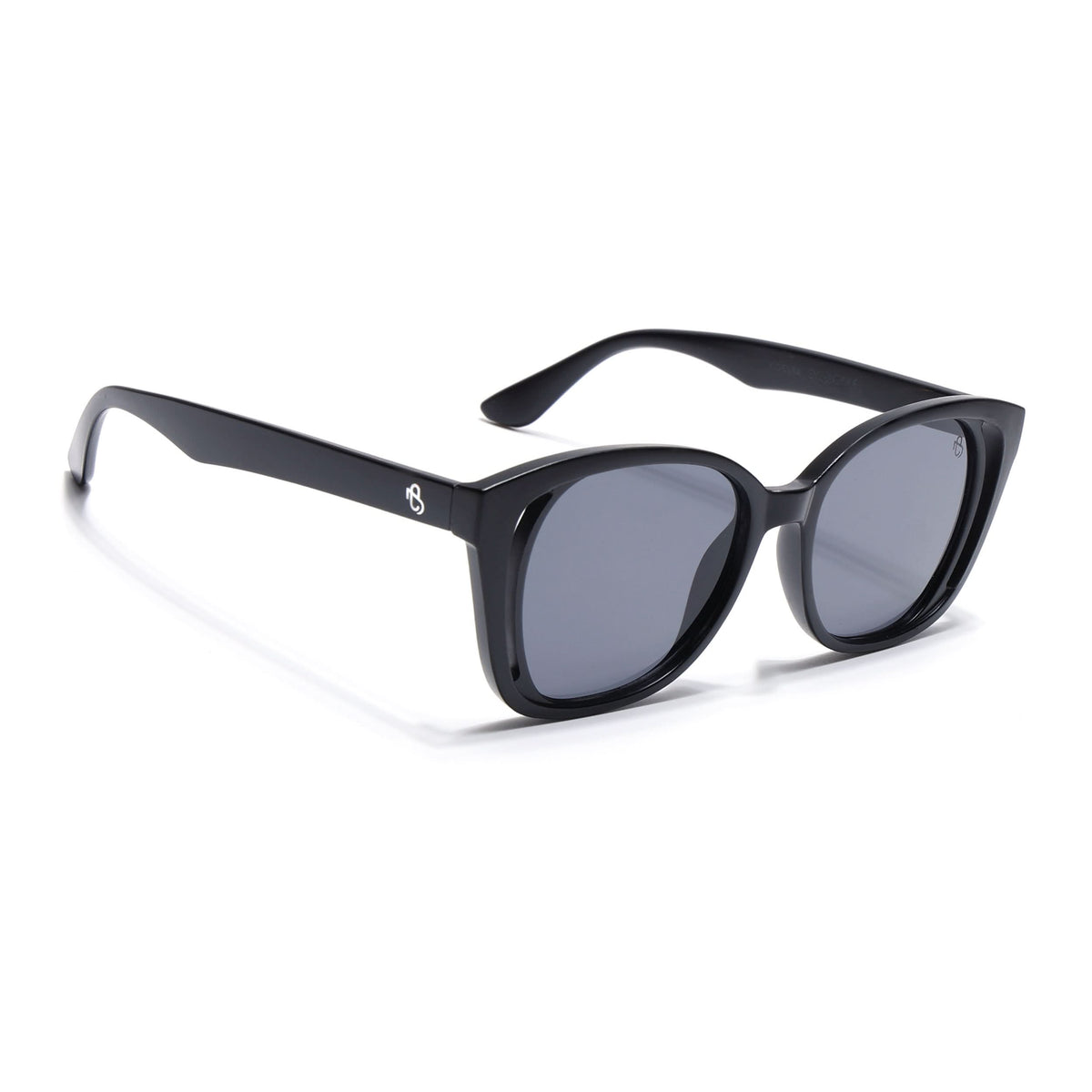 Eyejack Matte Black Round Sunglasses for Men and Women - view 1