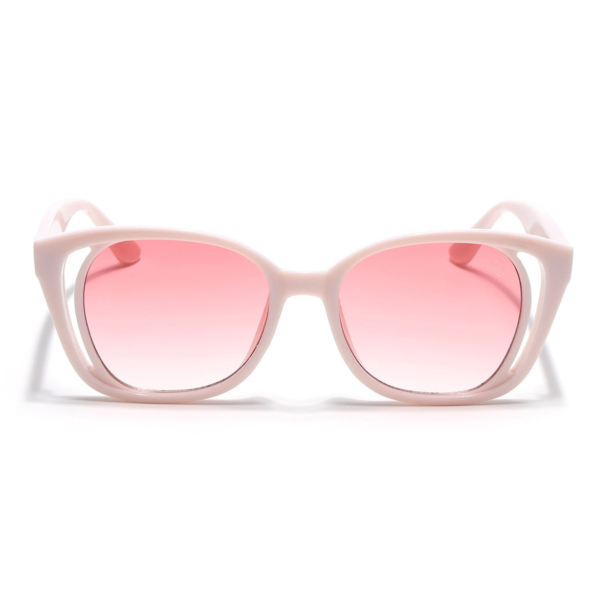 Eyejack Light Pink Round Sunglasses for Men and Women - view 4