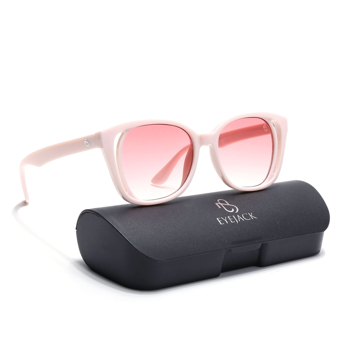 Eyejack Light Pink Round Sunglasses for Men and Women - view 8