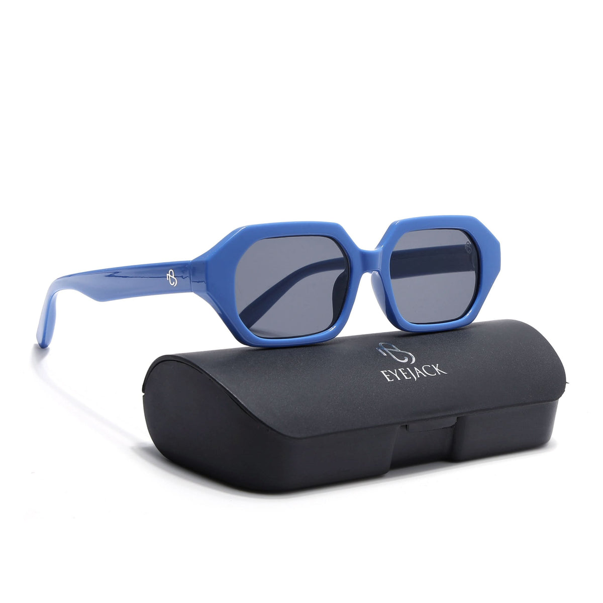 Eyejack Blue Square Sunglasses for Men and Women - Style 1256 - view 8