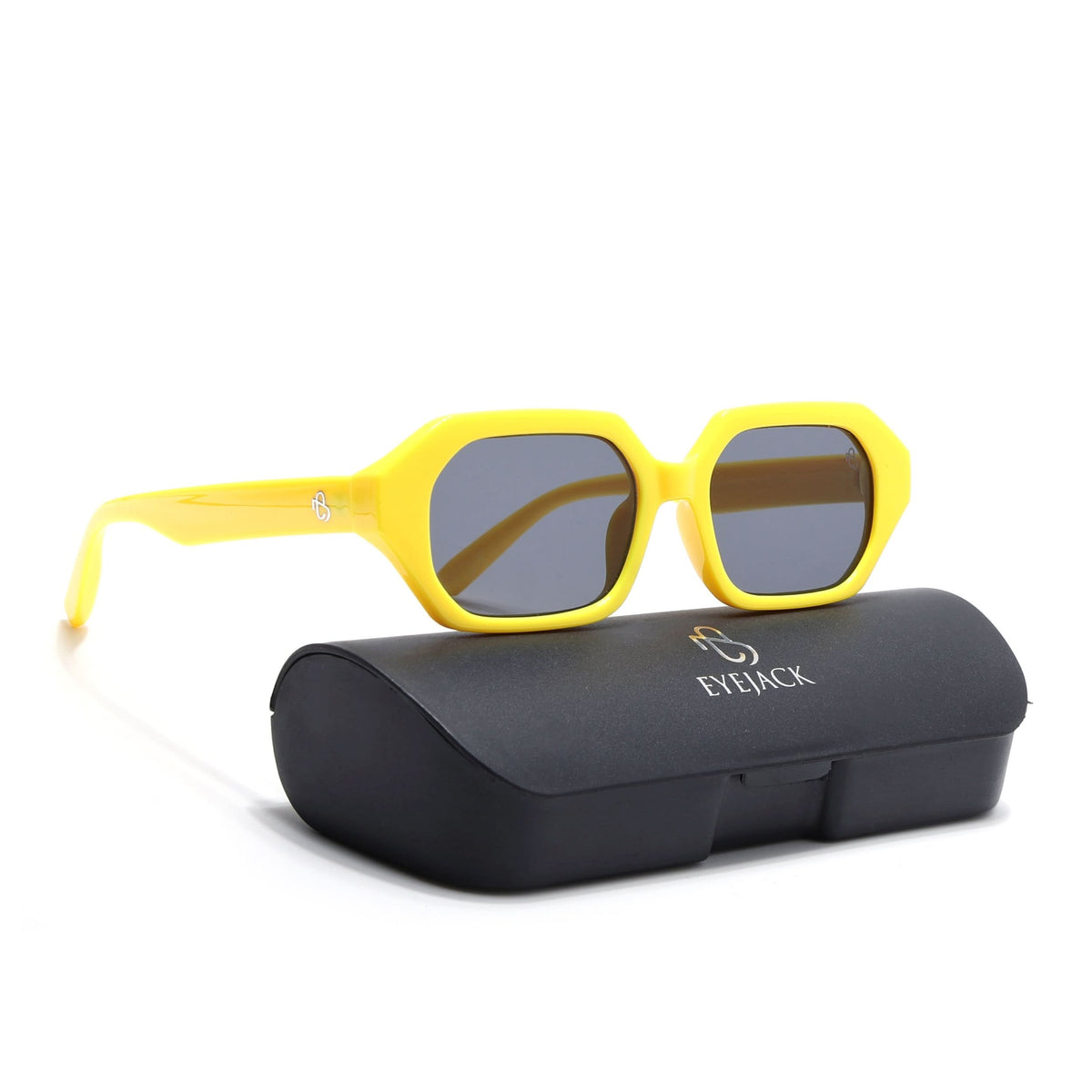 Eyejack Yellow Square Sunglasses for Men and Women - view 8
