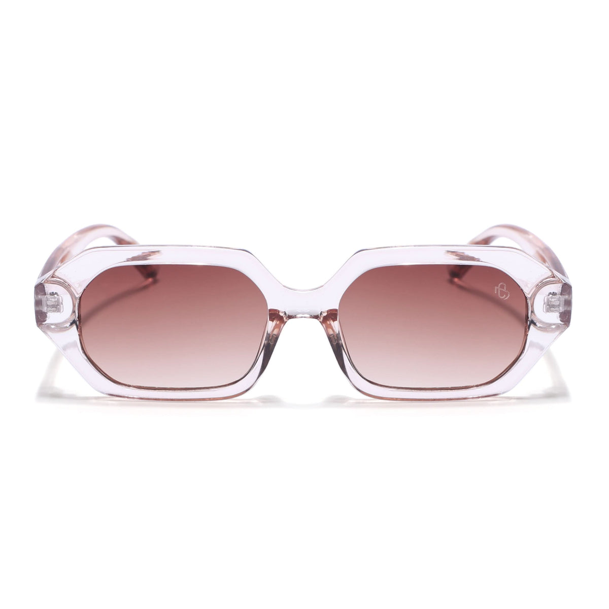 Eyejack Light Pink Square Sunglasses for Men and Women - view 4