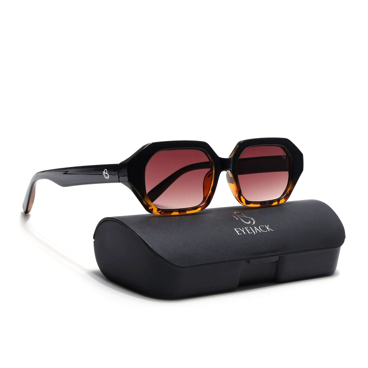 Eyejack Demi Brown Square Sunglasses for Men and Women - Style 1260 - view 7