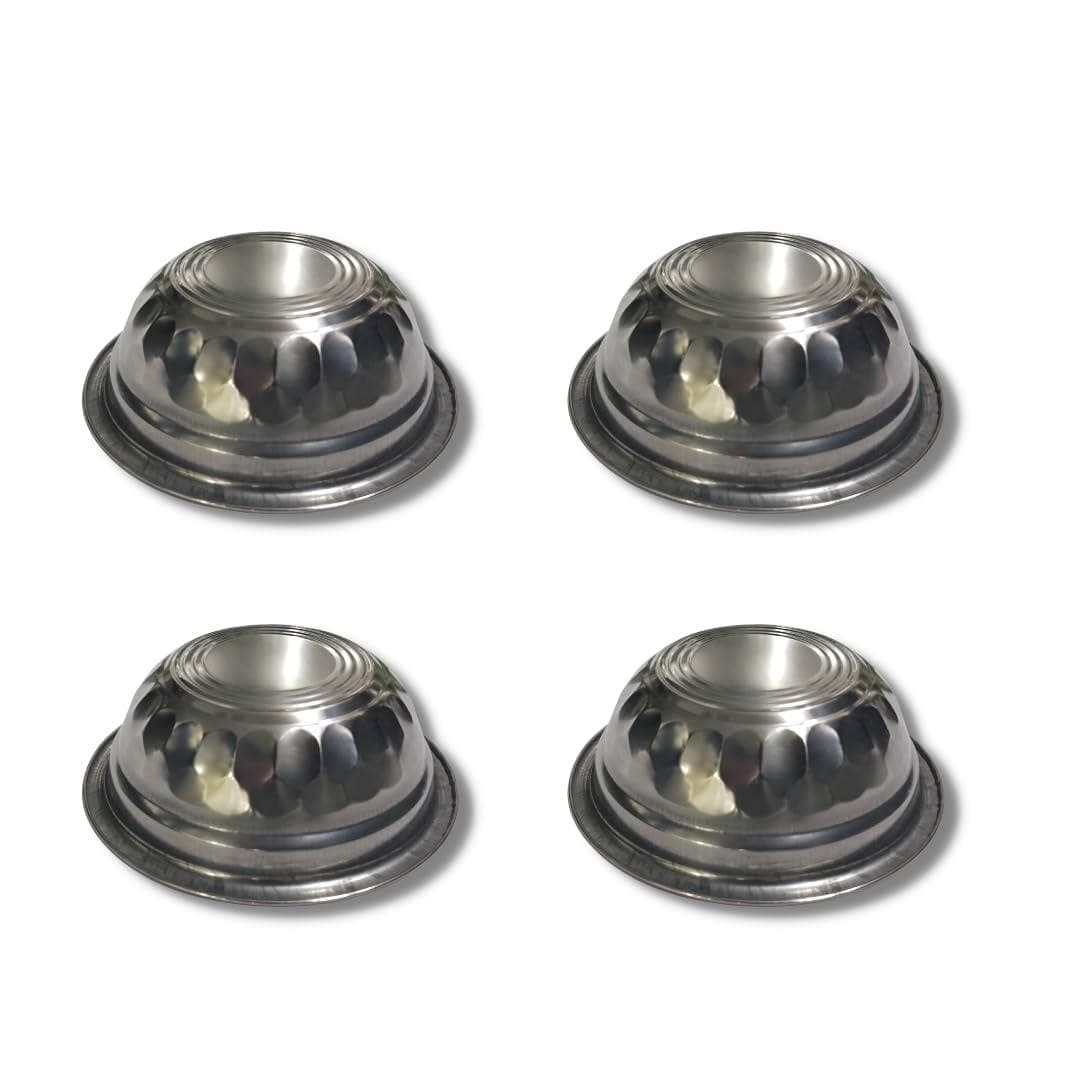 SHINI LIFESTYLE Stainless-steel Katori used as Vegetable Bowl/ Dal Chawal Bowl (Pack of 4) - HalfPe