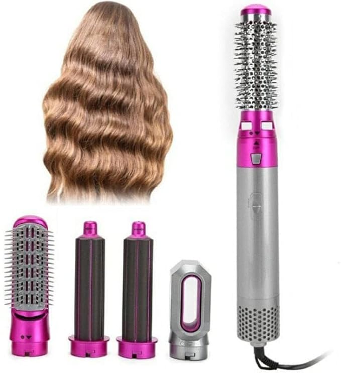 Drumstone 5-in-1 Hot Air Brush Styler with Detachable Heads – Straightening, Curling, Drying & Volumizing
