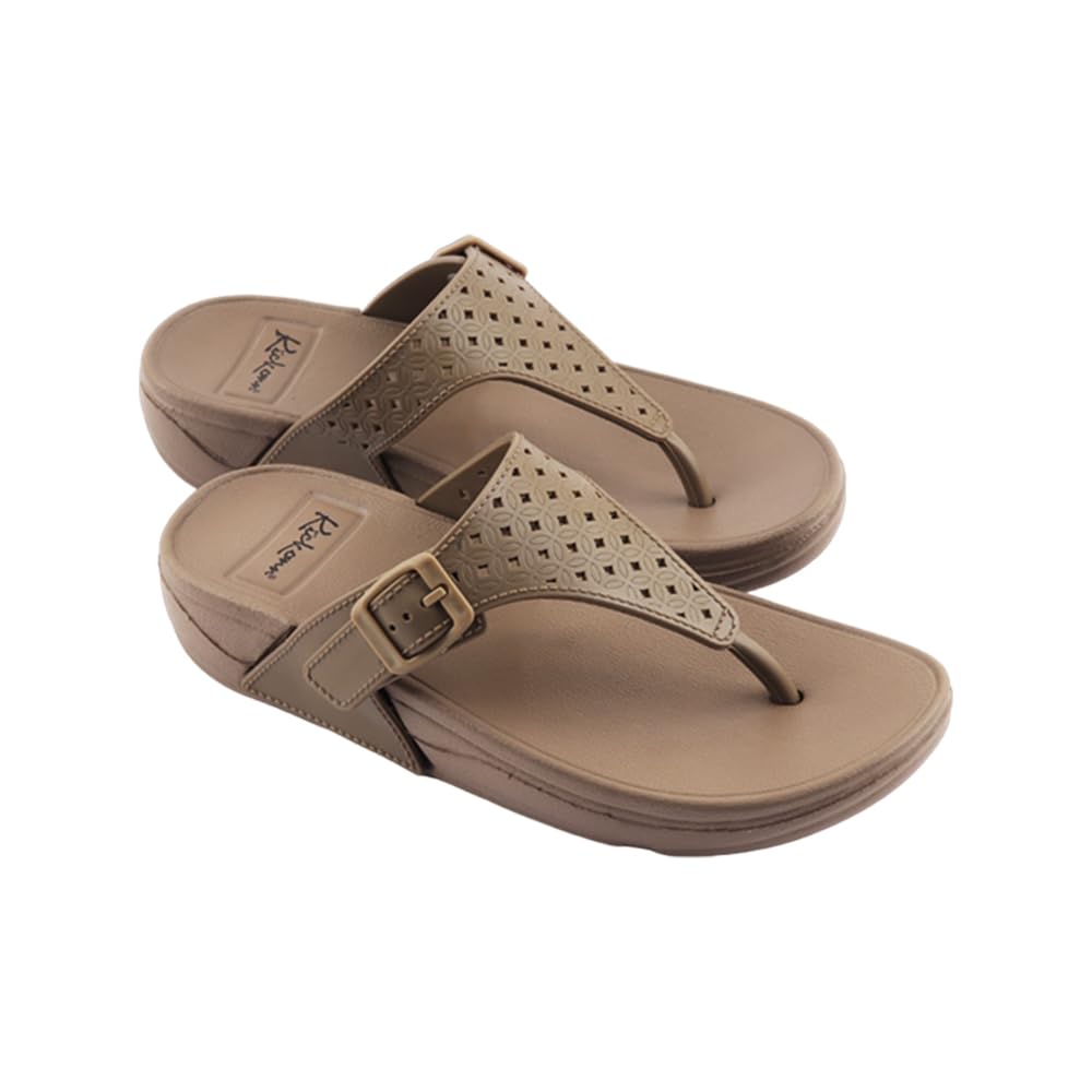 Indifeet Casual Thong Chappals for Women - Brown - Image 10