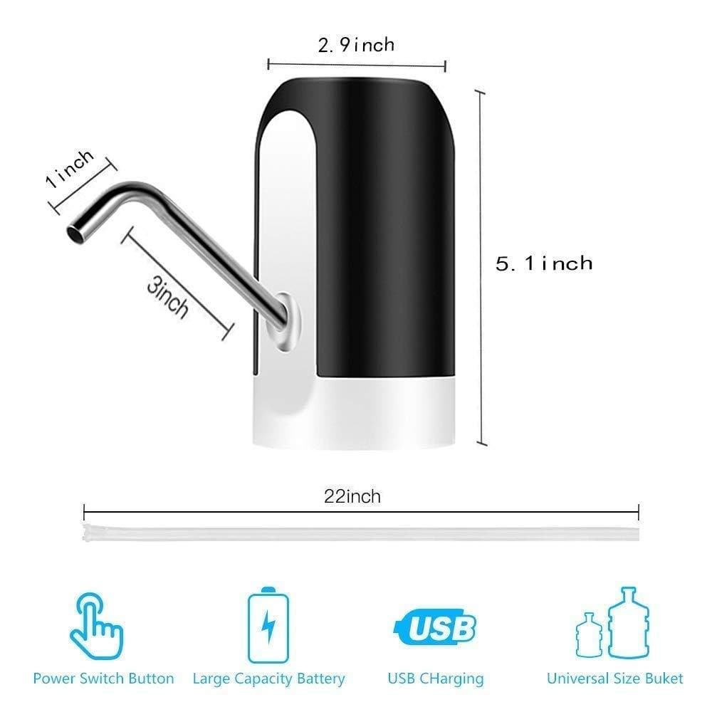 Automatic Wireless Portable Mini Rechargeable Water Can Dispenser Pump. - HalfPe