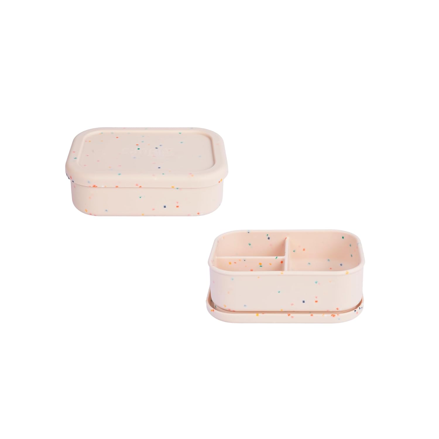 Essential+ Silicone Lunch Box Tiffin – 3-Compartment, 715 ml, Leak Proof Bento Snack Lunchbox