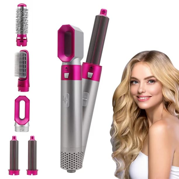 Drumstone 5-in-1 Hot Air Brush Styler with Detachable Heads – Straightening, Curling, Drying & Volumizing