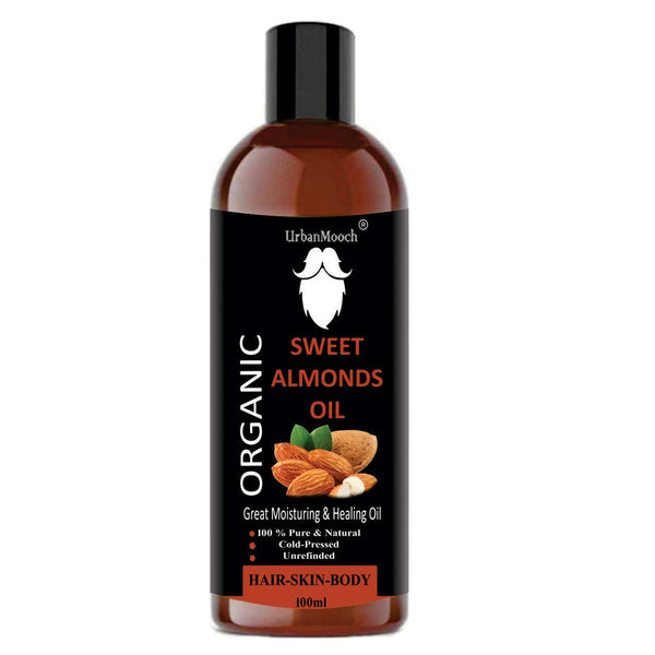 UrbanMooch | Natural & Organic Sweet Almond Oil | 100ml | Nourishing Oil for Skin & Hair Care Lohiya Retails