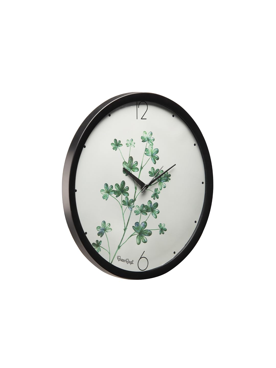 Green Leaves Analog Wall Clock