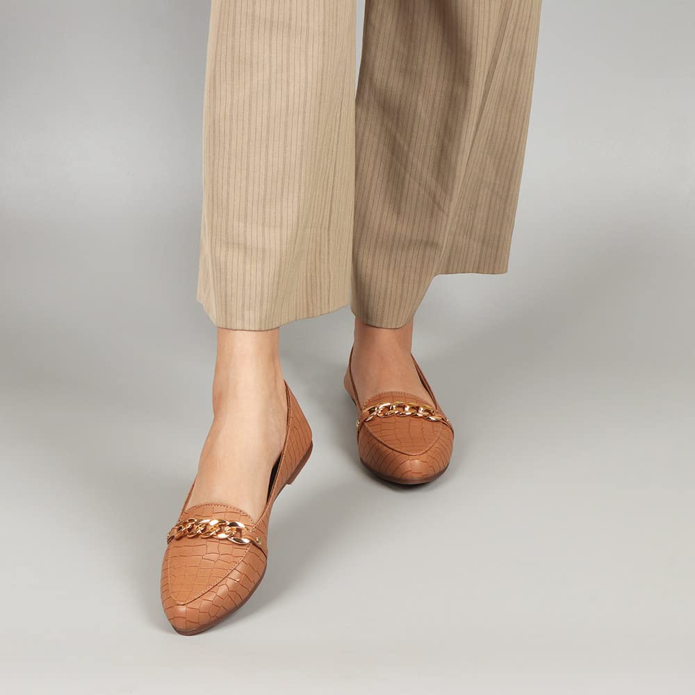Indifeet Ballerina Shoes for Women - Brown - View 4